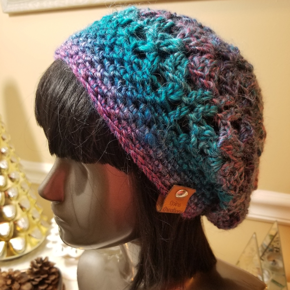 NWT Handmade Crochet Chunky 3-Way Unisex Beret